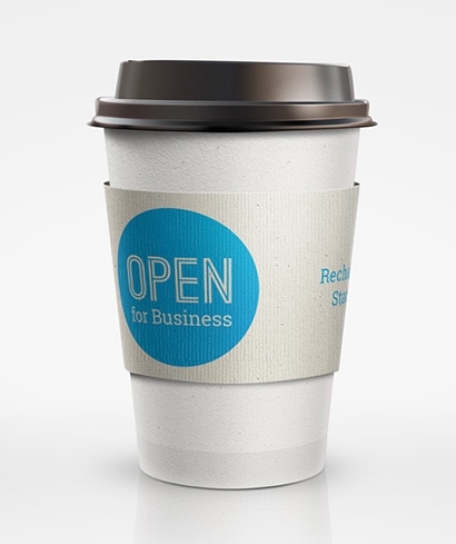Open for Business Cup Sleeve