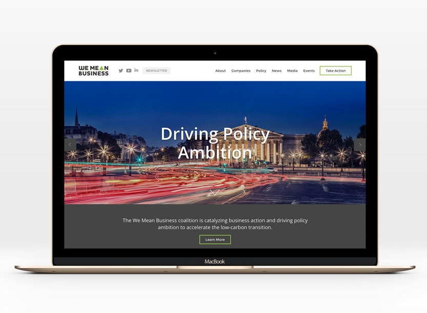 We Mean Business website