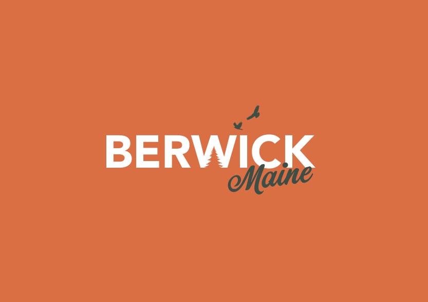 Logo on orange background