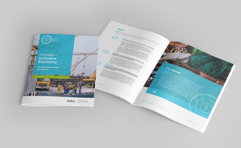 Inclusive Economy report cover and spread