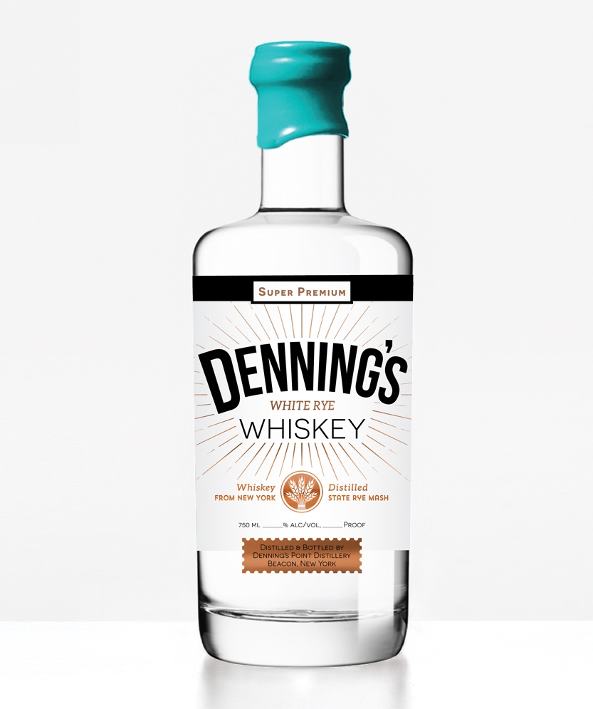 Denning's Point Distillery White Rye Whiskey bottle