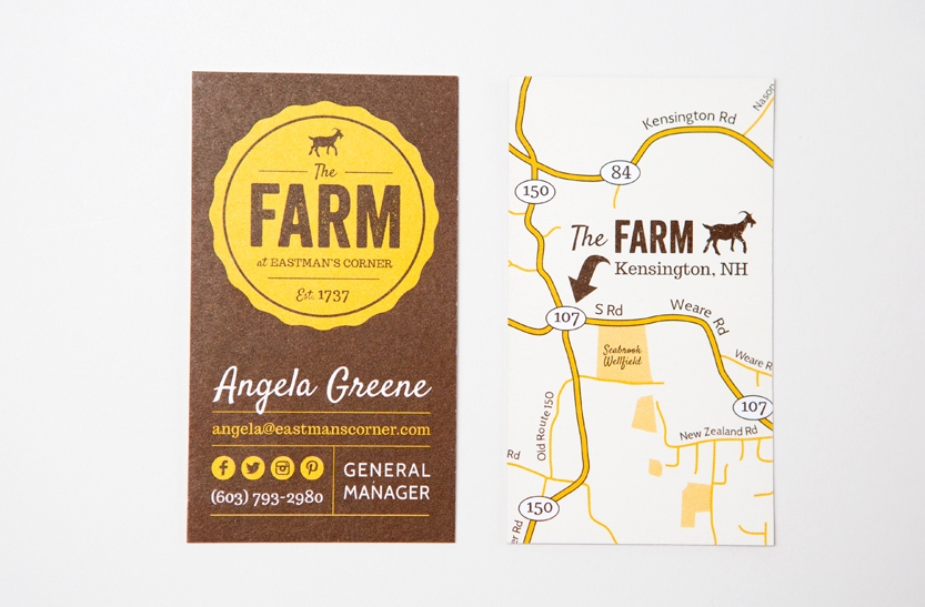 Eastman's Corner business card