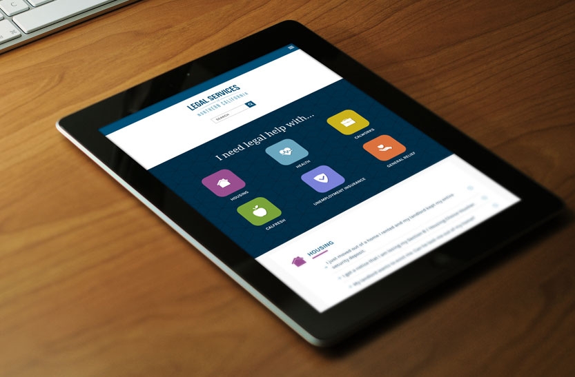 LSNC homepage on iPad