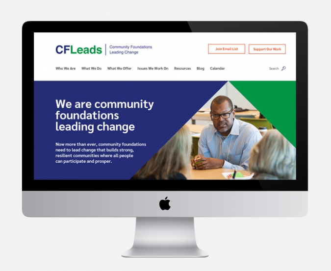 CFLeads website home page on an iMac